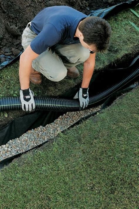 mini excavator french drain|french drain pipe installation.